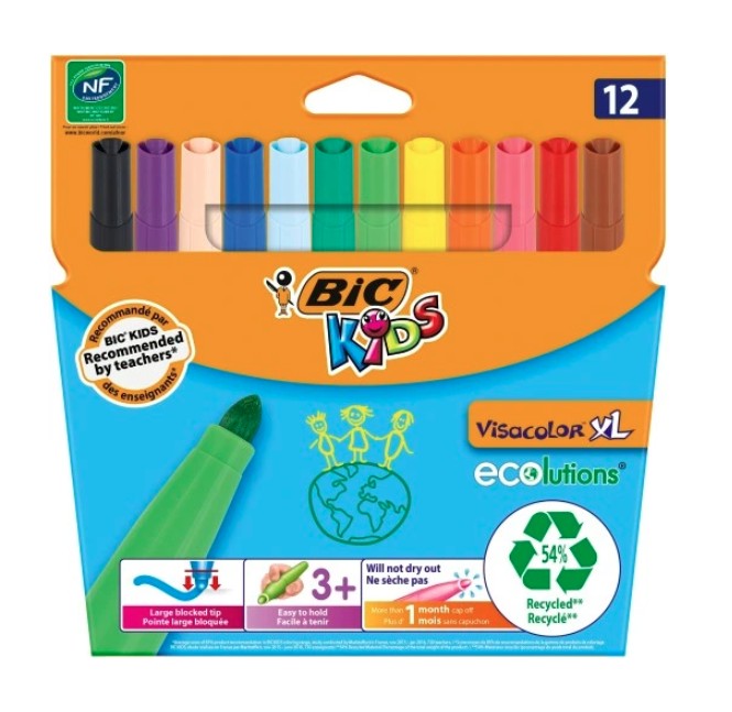 Pisaki 12 kol. Visacolor XL (12) Bic 8922233